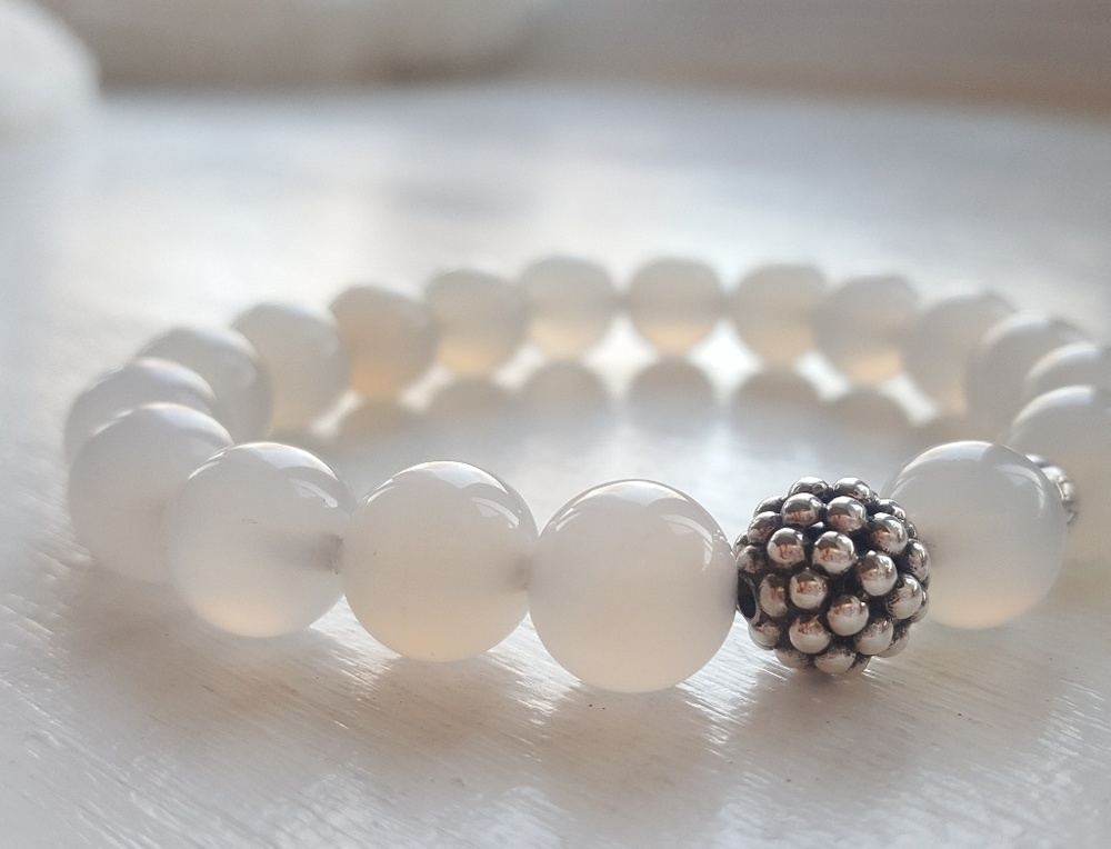 LAGOS WHITE Quartz  BEADED BRACELET ♥️